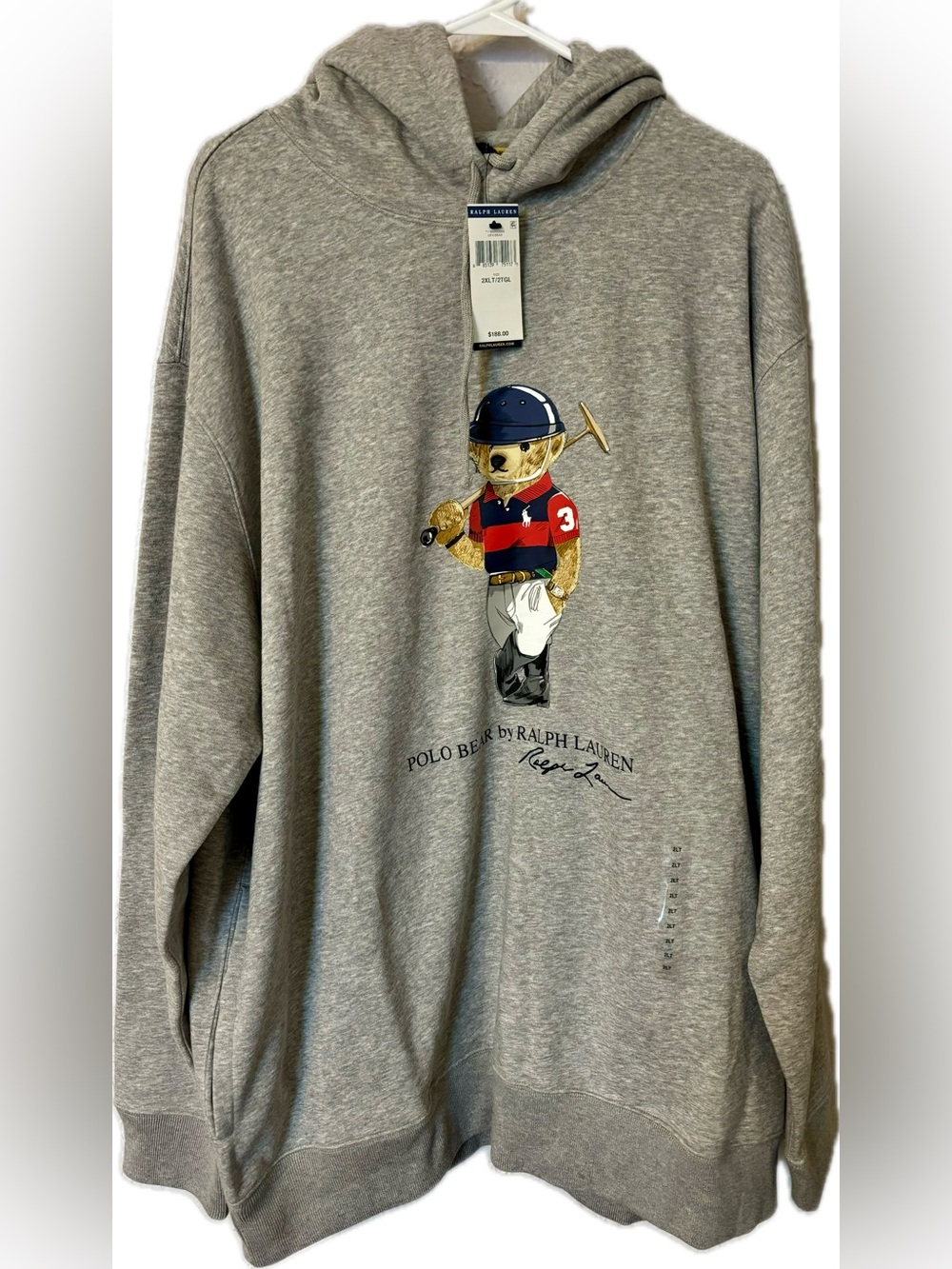 Polo Ralph Lauren Men’s Polo Bear Hoodie - 2XLT - Gray